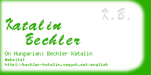 katalin bechler business card